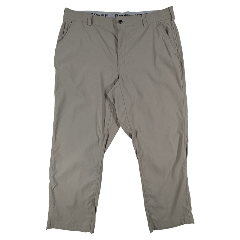 Duluth Trading Co Flex Dry On The Fly Mens 40x30 Relaxed Fit Khaki Tan Stretch